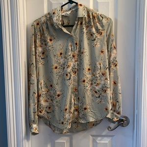 H&M Green Floral Blouse